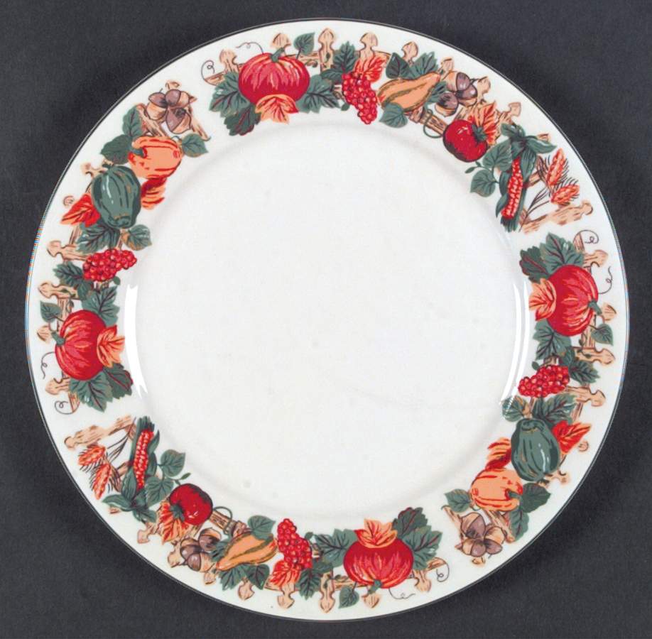 Pilgrims Harvest Dinner Plate by American Atelier-1