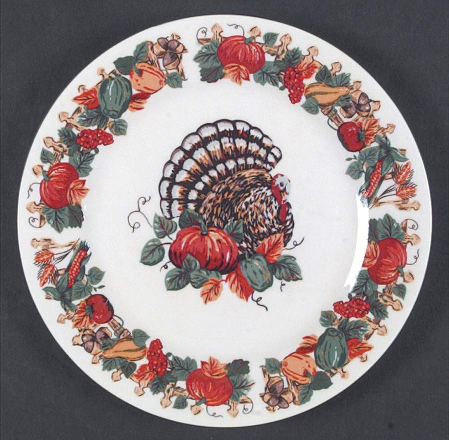 Pilgrims Harvest Salad Plate by American Atelier-1