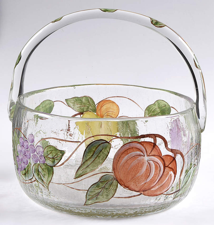Pompeii Fruit Glassware Basket by American Atelier-1