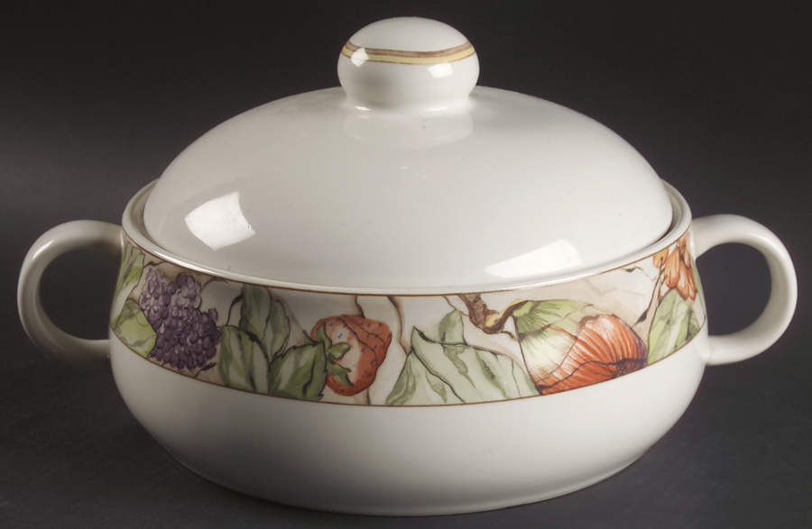 Pompeii Fruit 2 Qt Round Covered Casserole by American Atelier-1