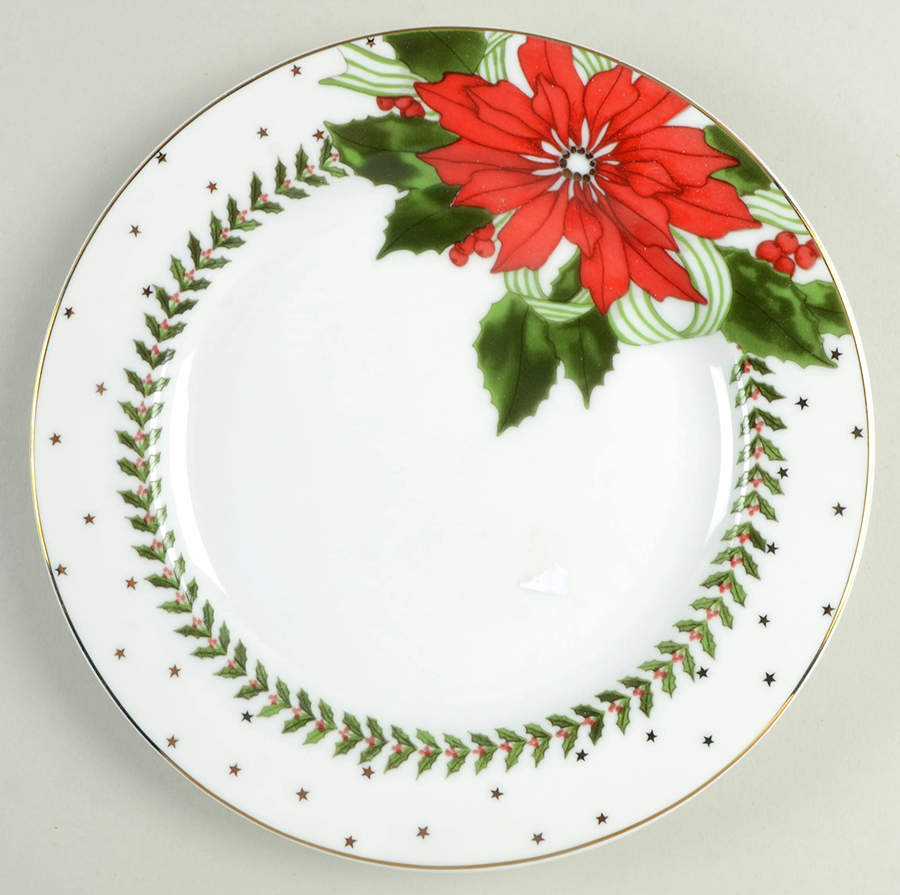Poinsettias Salad Plate by American Atelier-1