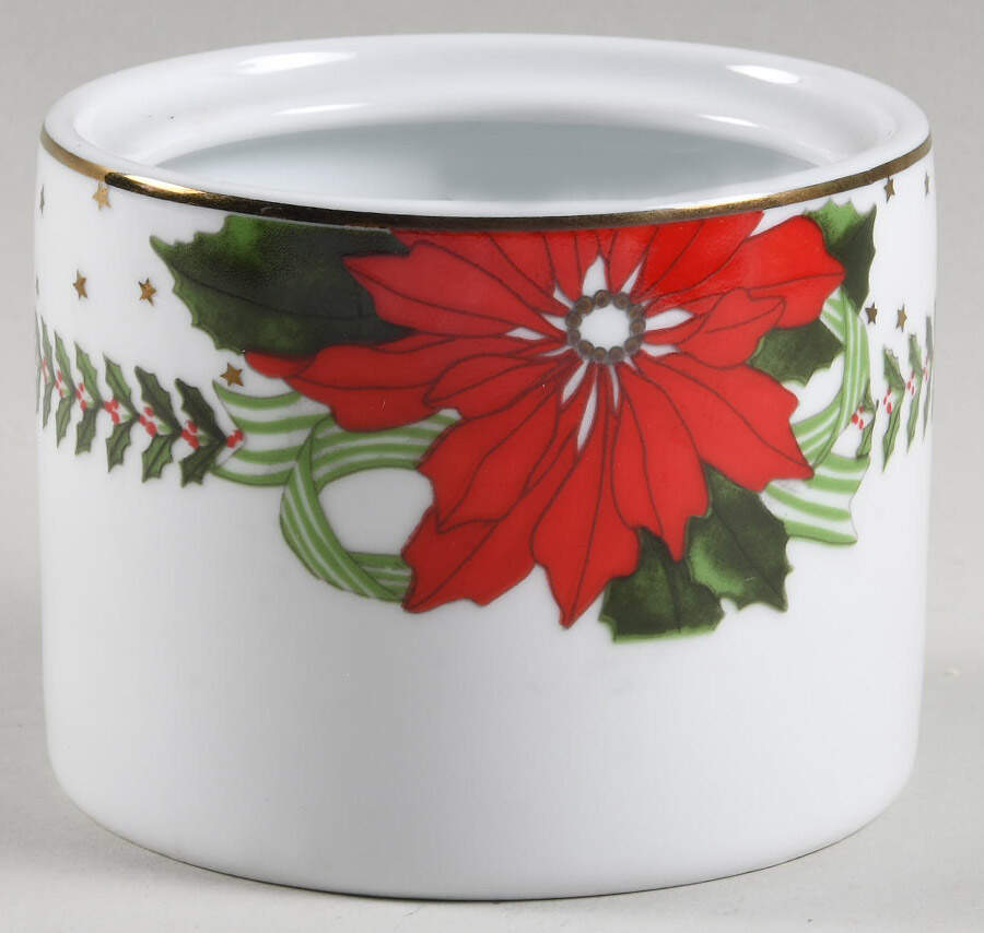 Poinsettias Sugar Bowl No Lid by American Atelier-1