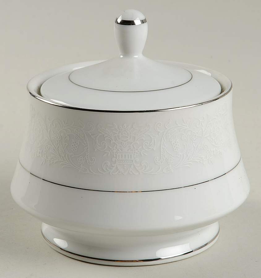 Silver Lace Sugar Bowl & Lid by Acsons-1