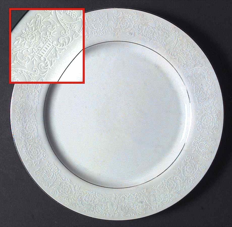 Silver Lace Dinner Plate by Acsons-1