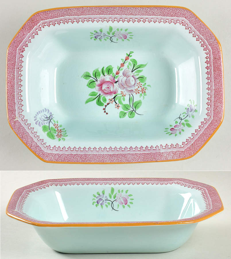 1788 9" Oval Vegetable Bowl by Adams China-1