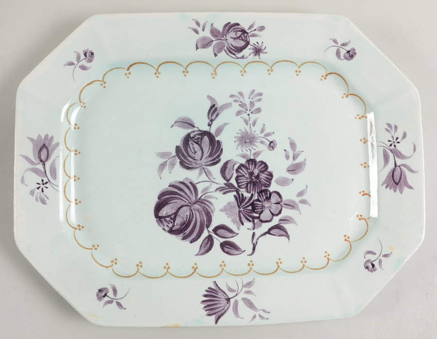 Regent Purple 12" Oval Serving Platter by Adams China-1