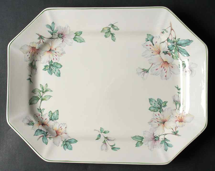 Azalea 14" Oval Serving Platter by Adams China-1