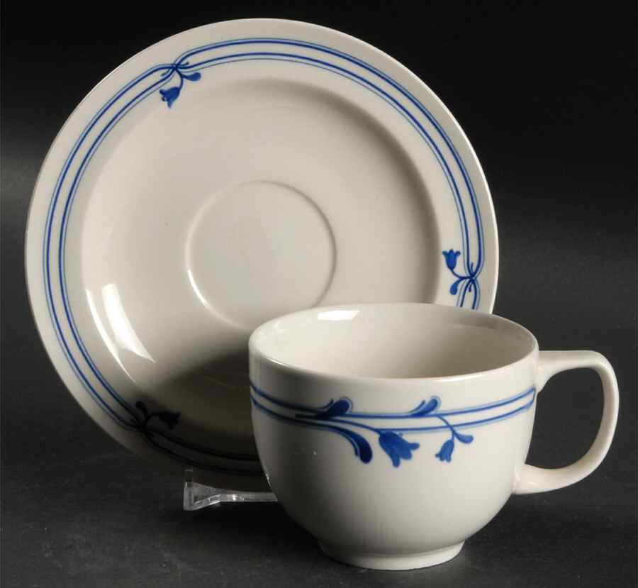 Bluebell Flat Cup & Saucer Set by Adams China-1