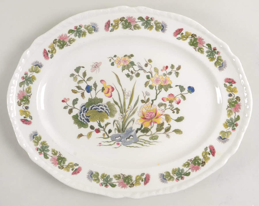 Country Meadow 11" Oval Serving Platter by Adams China-1
