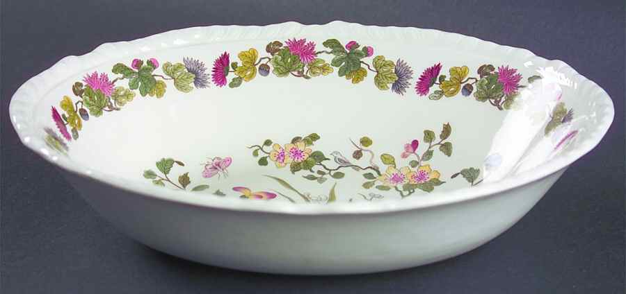 Country Meadow 9" Oval Vegetable Bowl by Adams China-1