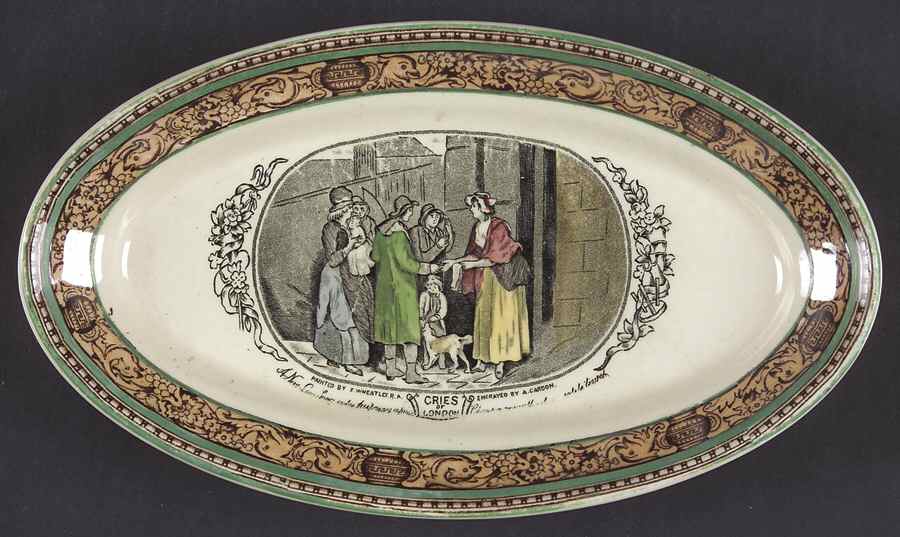 Cries of London (Green & Brown rim) Relish by Adams China-1
