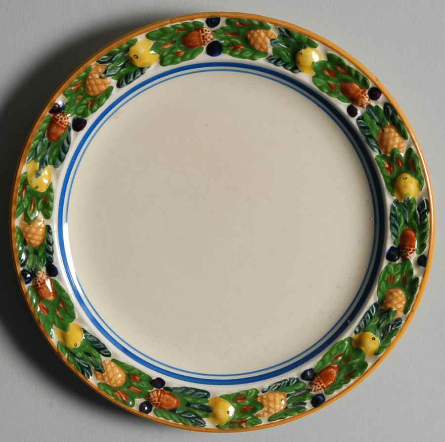 Della Robia Multicolor on Cream Bread & Butter Plate by Adams China-1