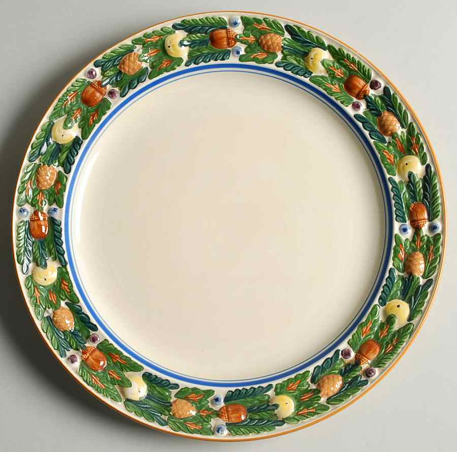 Della Robia Multicolor on Cream Service Plate (Charger) by Adams China-1