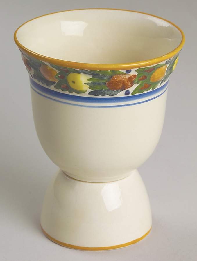 Della Robia Multicolor on Cream Double Egg Cup by Adams China-1