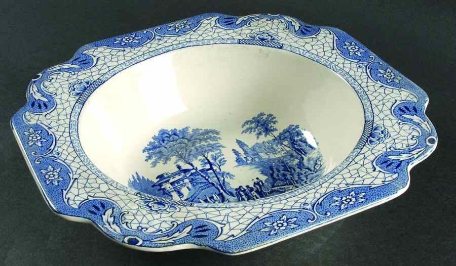 Landscape (Blue & White) 10" Round Vegetable Bowl by Adams China-1
