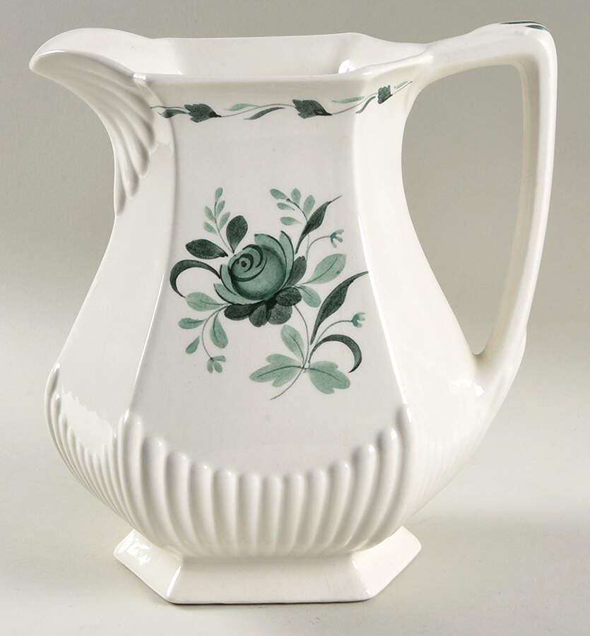 Lincoln (Green Vine on Rim) 56 Oz Pitcher by Adams China-1