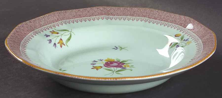 Lowestoft (Newer Backstamp) Rim Soup Bowl by Adams China-1