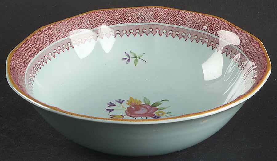 Lowestoft (Newer Backstamp) Coupe Cereal Bowl by Adams China-1