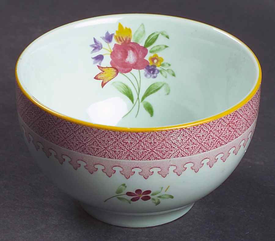 Lowestoft (Newer Backstamp) Mini Open Sugar Bowl by Adams China-1