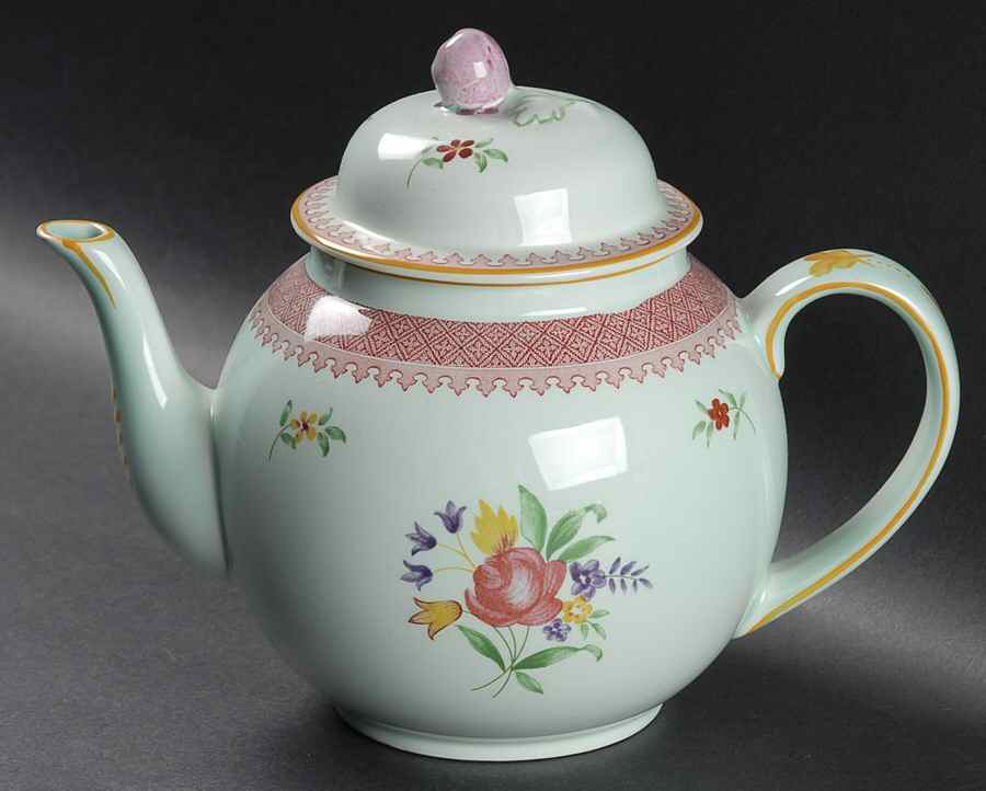 Lowestoft (Newer Backstamp) Teapot & Lid by Adams China-1
