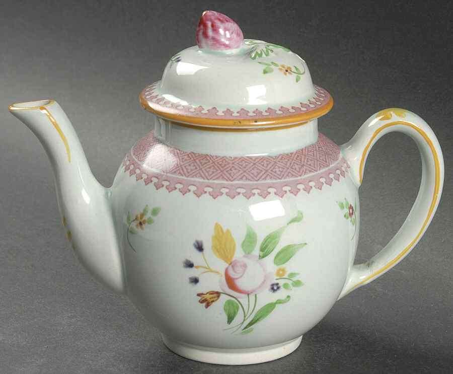 Lowestoft (Older Backstamp) Individual Teapot & Lid by Adams China-1