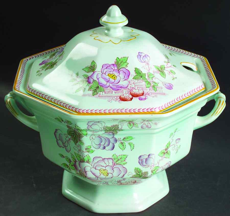 Metz Newer Backstamp Tureen &  Lid by Adams China-1