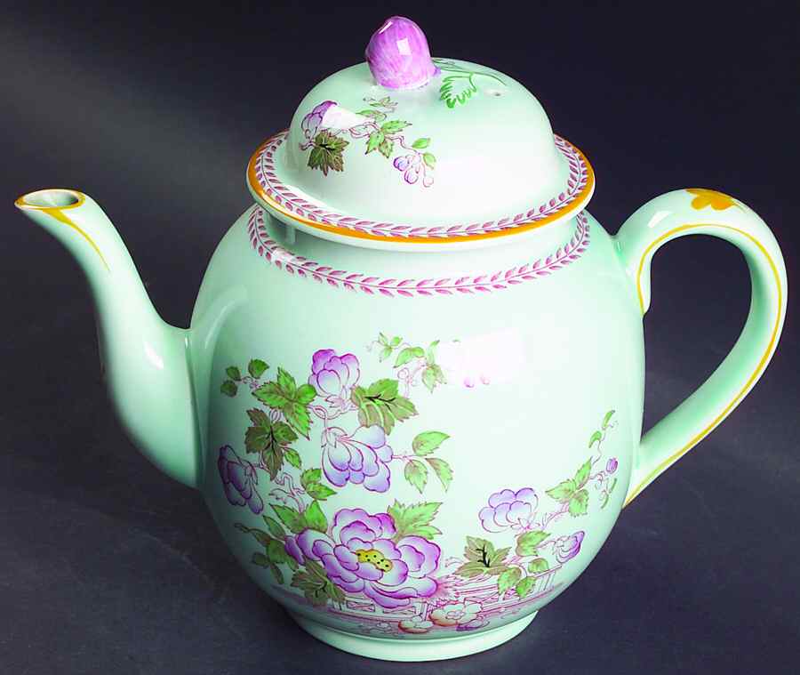 Metz Newer Backstamp Teapot & Lid by Adams China-1