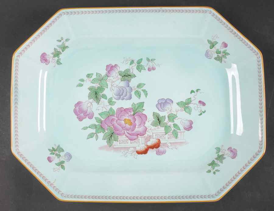 Metz Newer Backstamp 14" Oval Serving Platter by Adams China-1