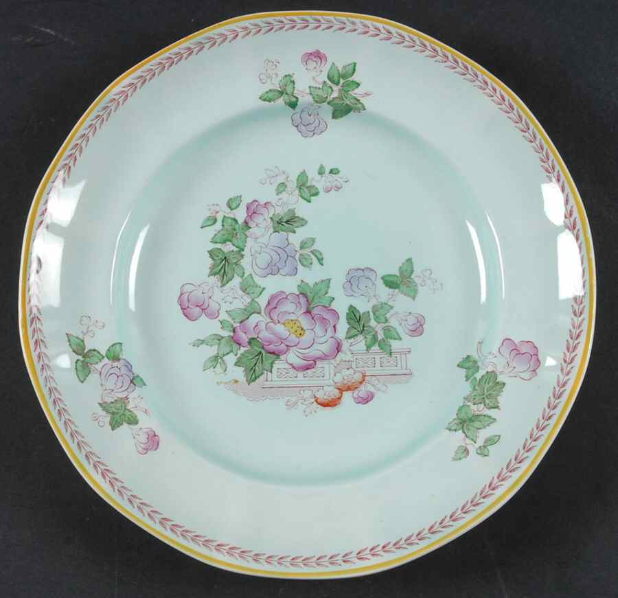 Metz Newer Backstamp Luncheon Plate by Adams China-1