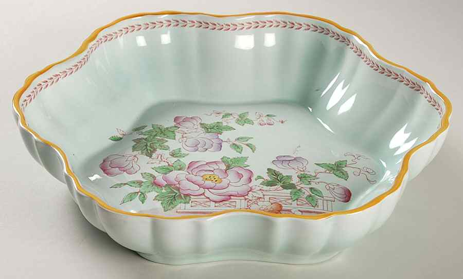 Metz Newer Backstamp 10" Melon Bowl by Adams China-1