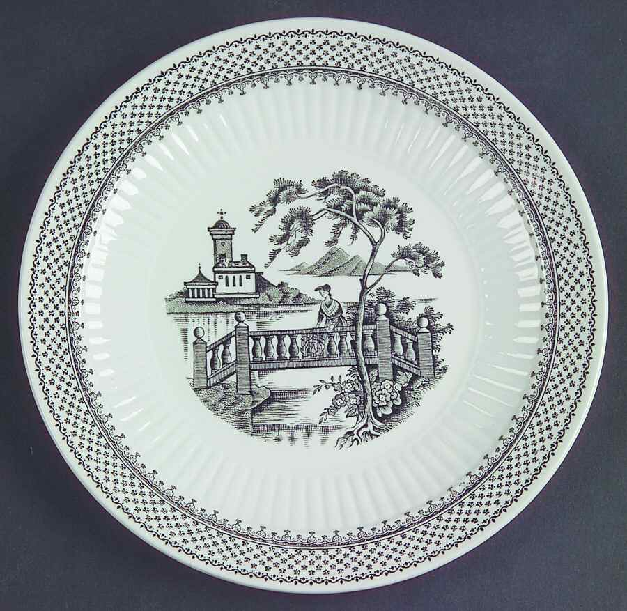 Minuet Black (Newer, Adams Bckstmp) Bread & Butter Plate by Adams China-1