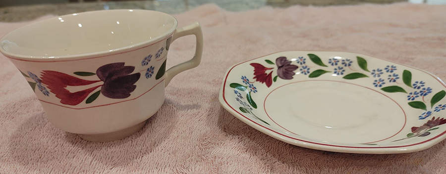 Old Colonial (Older Backstamp) Oversized Cup & Saucer Set by Adams China-1