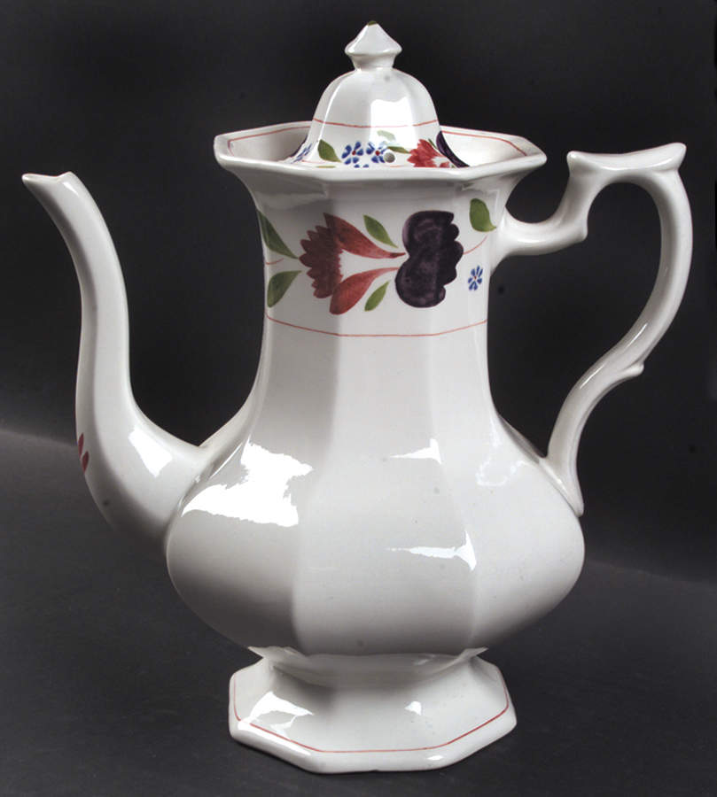 Old Colonial (Older Backstamp) Coffee Pot & Lid by Adams China-1
