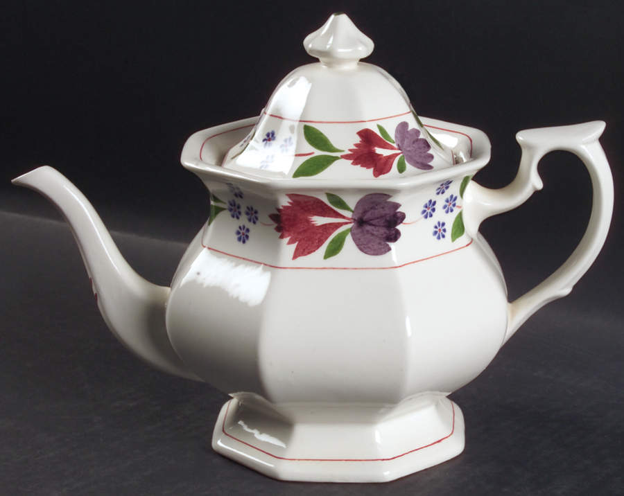 Old Colonial (Older Backstamp) Teapot & Lid by Adams China-1