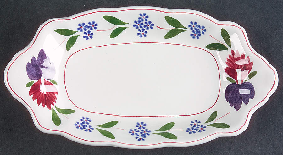 Old Colonial (Older Backstamp) Relish/Gravy Underplate by Adams China-1