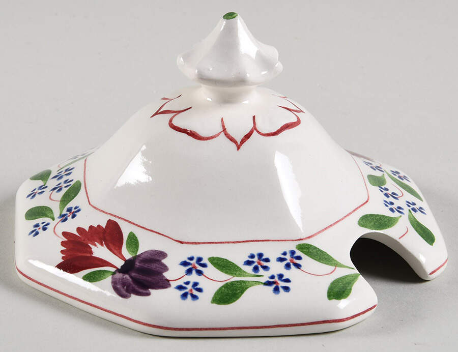 Old Colonial (Older Backstamp) Lid for Sauce Boat by Adams China-1