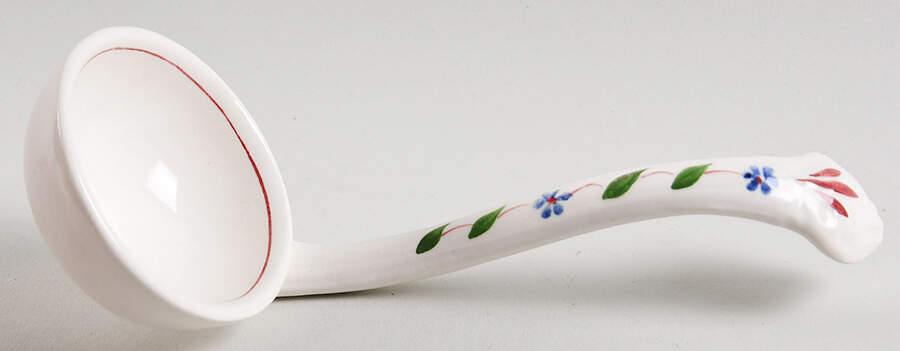 Old Colonial (Older Backstamp) Solid Piece Sauce Ladle by Adams China-1