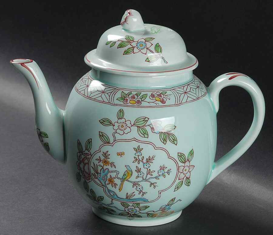 Singapore Bird (Newer Backstamp) Teapot & Lid by Adams China-1