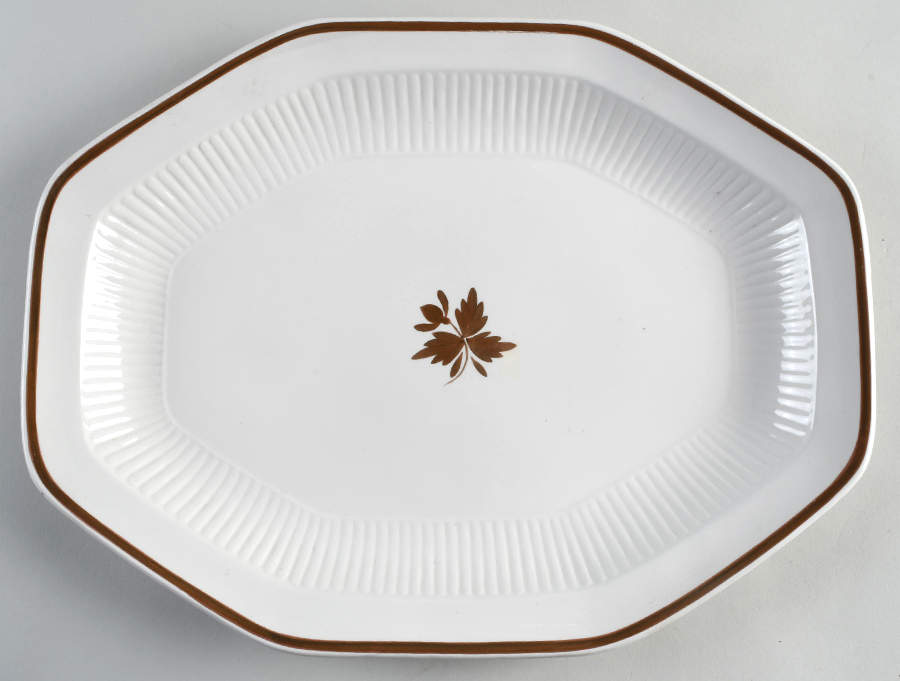 Tea Leaf Copper 15" Oval Serving Platter by Adams China-1