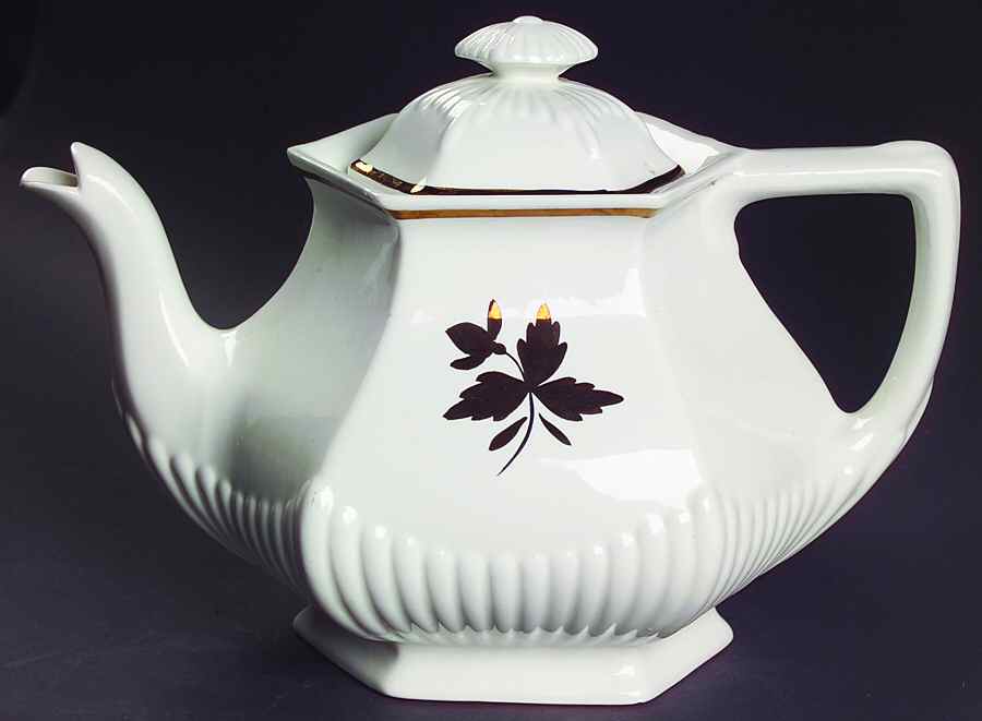 Tea Leaf Copper Teapot & Lid by Adams China-1