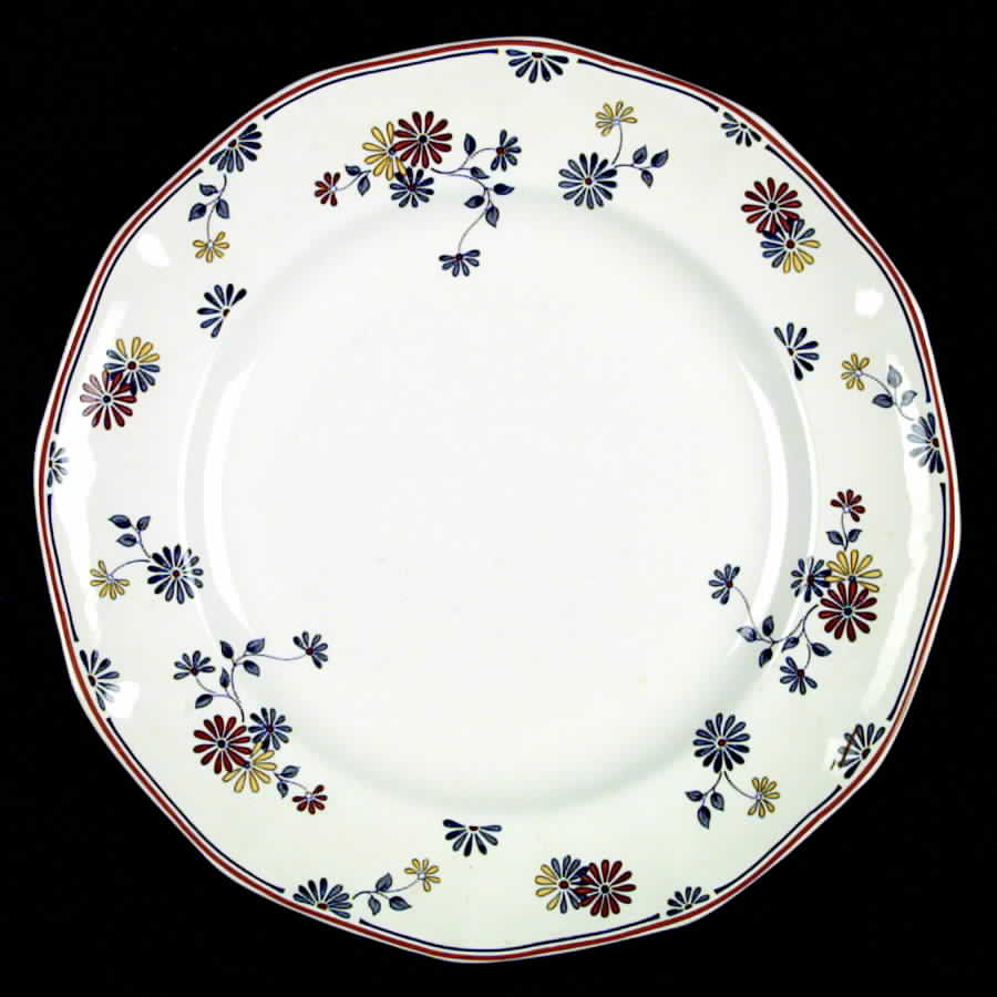 Vermont (Red Trim) Dinner Plate by Adams China-1