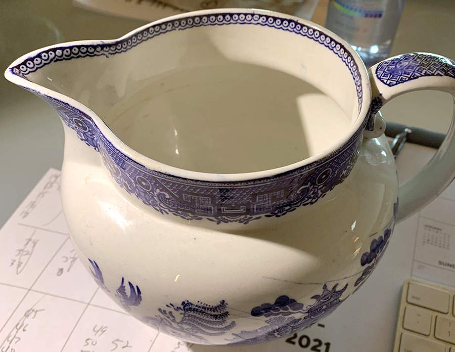 Willow Blue (Smooth, No Trim) 72 Oz Pitcher by Adams China-1