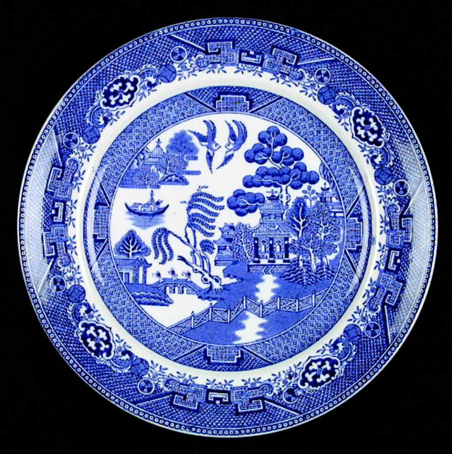 Willow Blue (Smooth, No Trim) Dinner Plate by Adams China-1