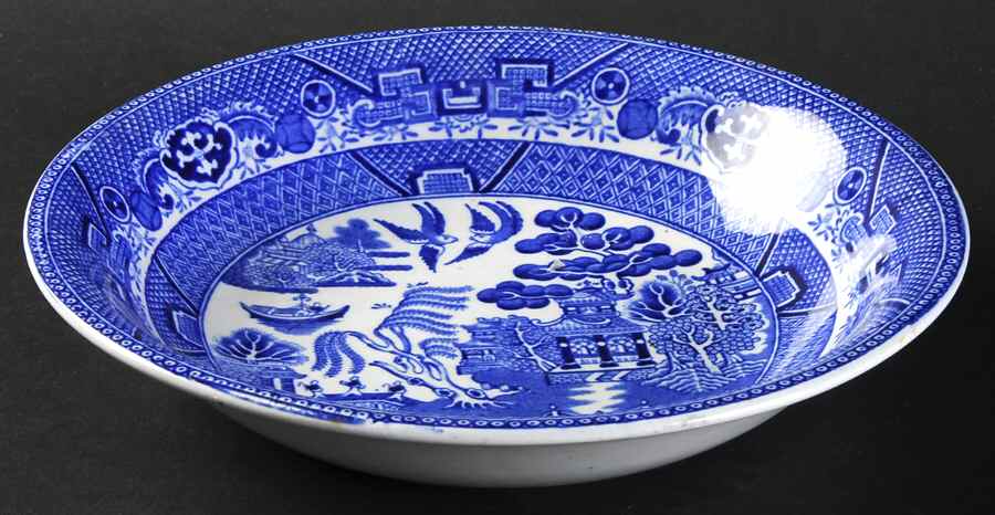 Willow Blue (Smooth, No Trim) Coupe Soup Bowl by Adams China-1