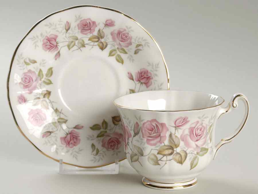 Devonshire Roses Footed Cup & Saucer Set by Adderley-1