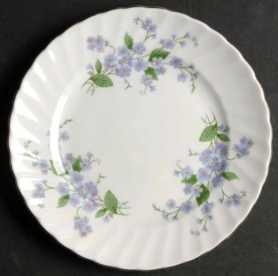 Forget Me Not-Sweet Forget Me Not Bread & Butter Plate by Adderley-1