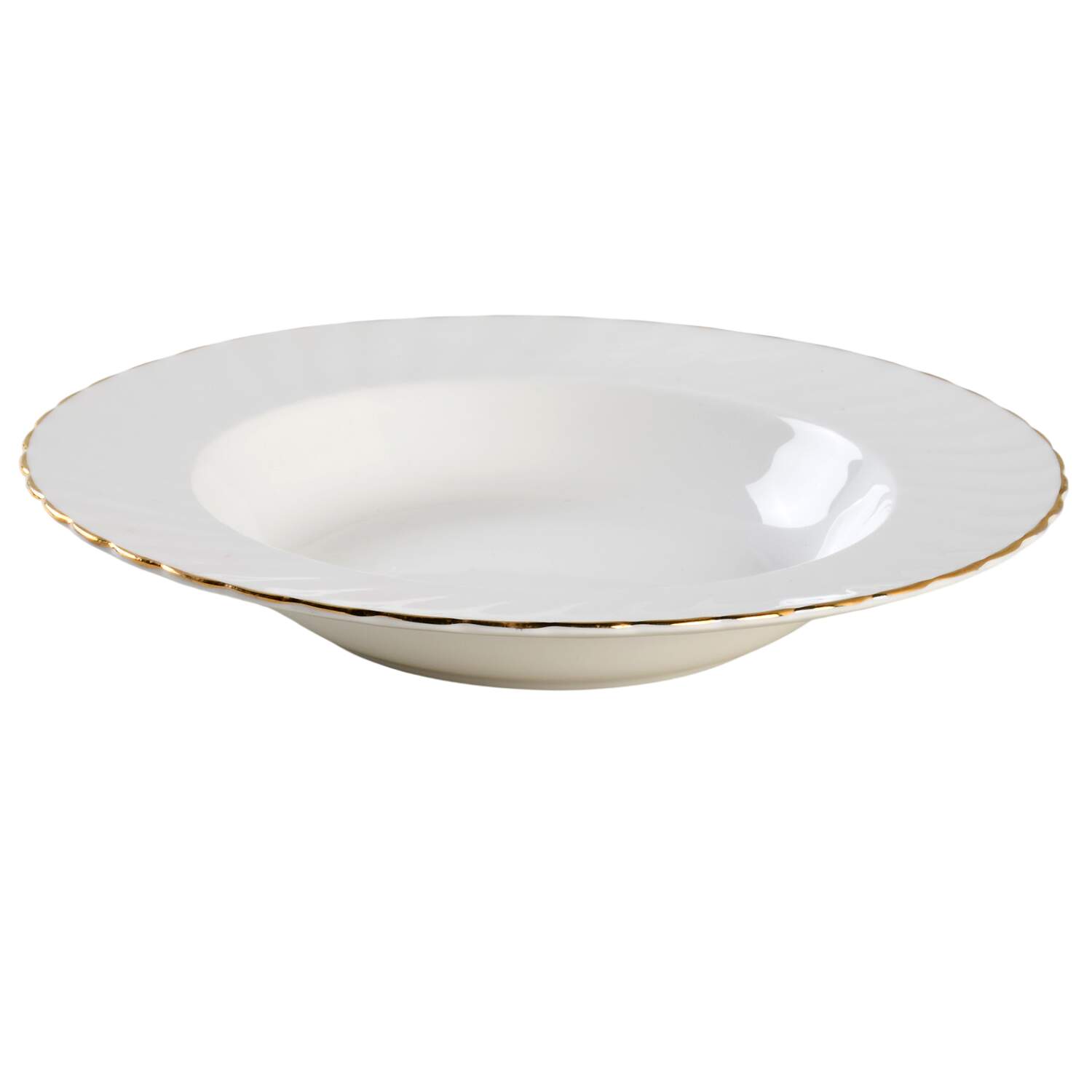 Golden Elegance Rim Soup Bowl by Adderley-1