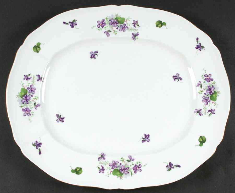 Violet 15" Oval Serving Platter by Adderley-1