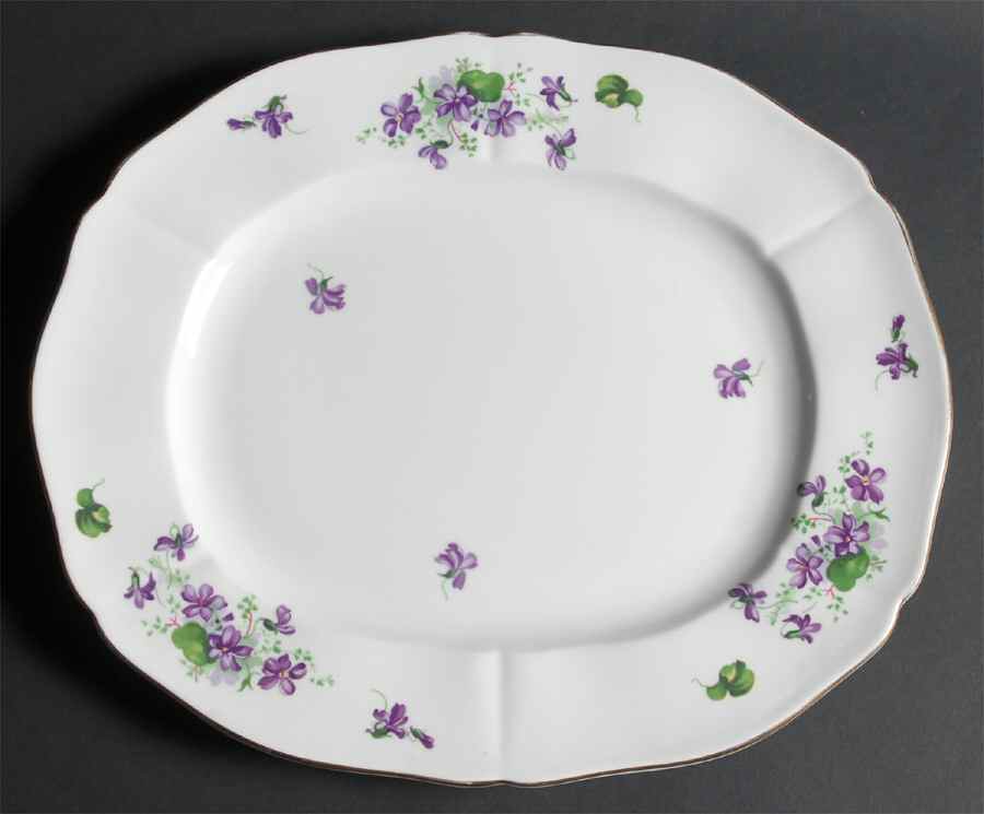 Violet 13" Oval Serving Platter by Adderley-1