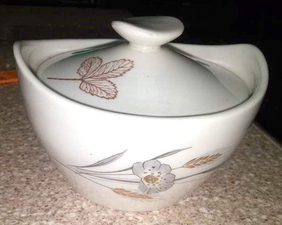 Elegance Sugar Bowl & Lid by American Fine China-1